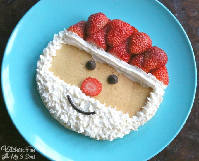 Santa Pancakes...a fun and easy Christmas breakfast for the Kids!