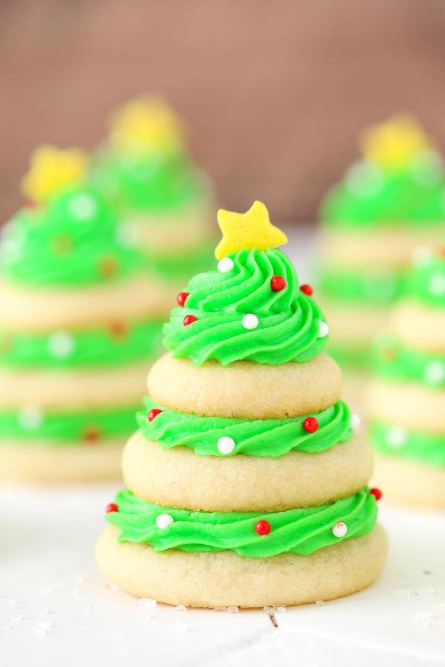 Christmas Tree Cookie Stacks...these are the BEST Christmas Cookie Recipes!