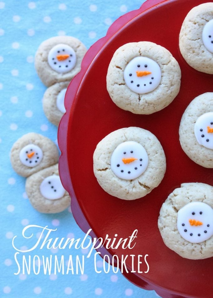 Thumbprint Snowman Cookies...these are the BEST Christmas Cookie Recipes!