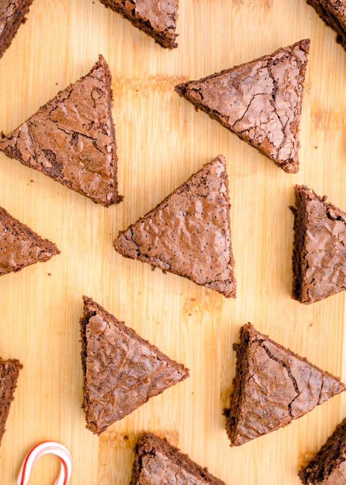 brownies cut into triangles