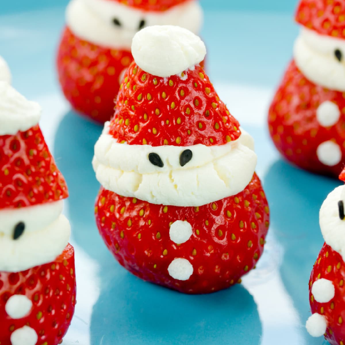Strawberry Cheesecake Santas feature