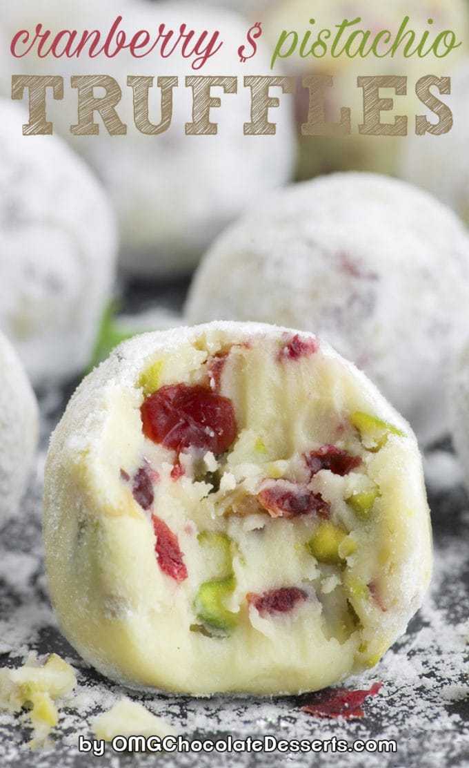 Cranberry Pistachios Truffles...these are the BEST Christmas Treats!