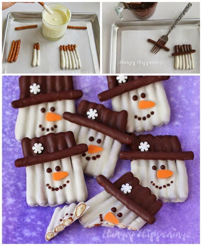 Snowman Pretzel Treats...these are the BEST Christmas Treats!