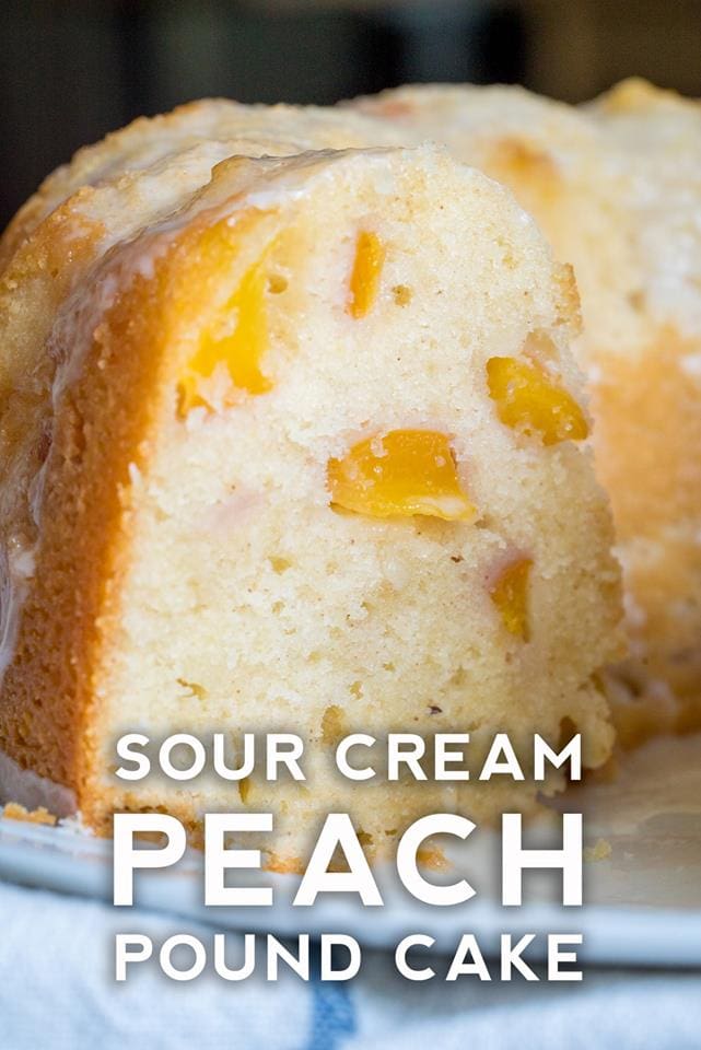 Sour Cream Peach Pound Cake