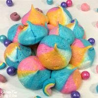 Unicorn Poop Cookies made with Rainbow Meringues