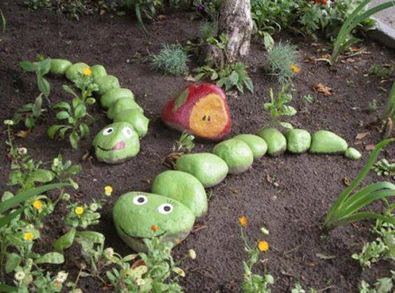 Hungry Caterpillar Garden Rocks...these are the BEST Rock Painting Ideas!