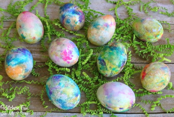 Whipped Cream Dyed Eggs...for Easter!