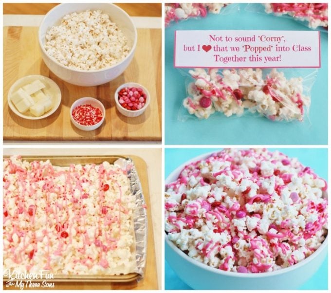 Valentine Popcorn Treat Bags with a Free Printable!