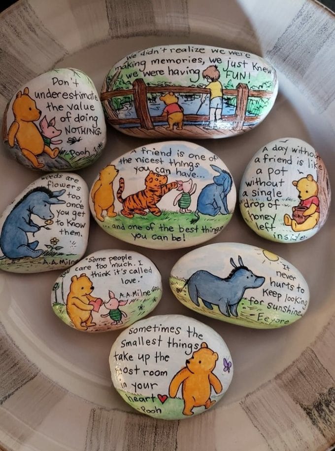 Winnie The Pooh Rock Art