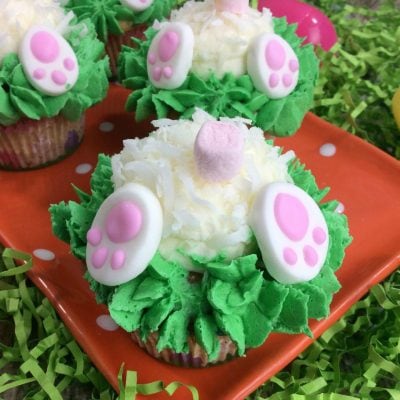 Easter Bunny Butt Cupcakes