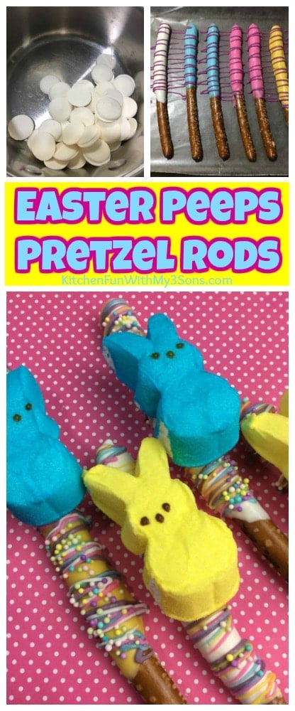 Easter Peeps Pretzel Rods