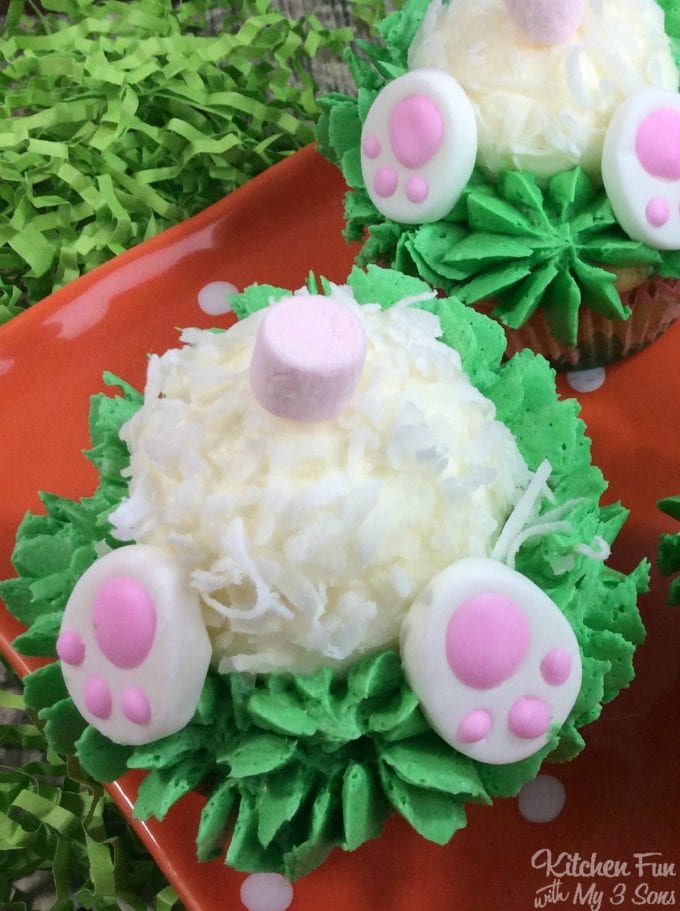 Easter Bunny Butt Cupcakes