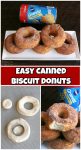 Easy Canned Biscuit Donuts....these cinnamon and sugar doughnuts are SO delicious and easy to make!