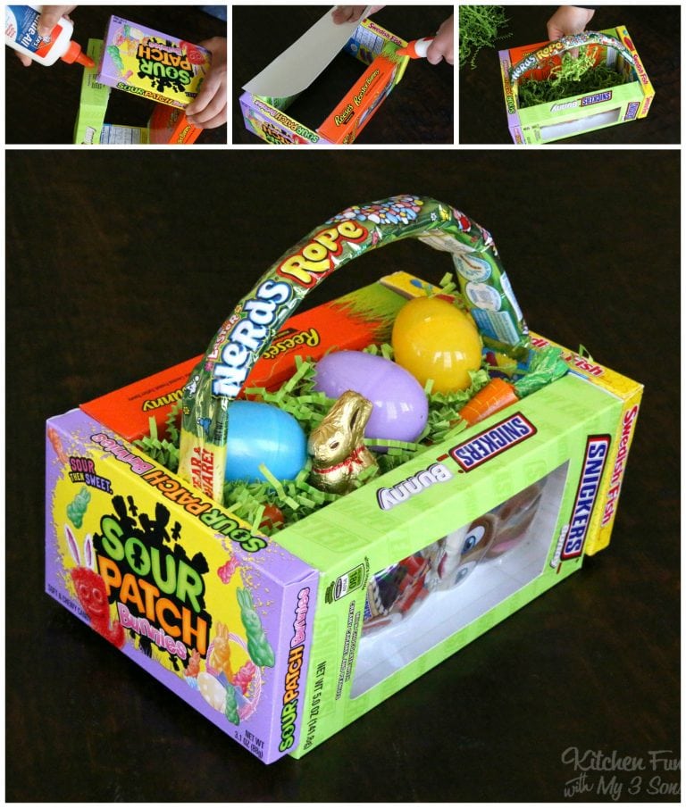 Easter basket I made from a fishing tackle box :)) with fishing lures/  candy in it.