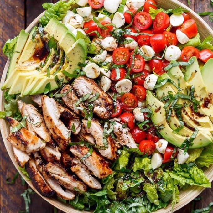 Chicken Avocado Capri Salad