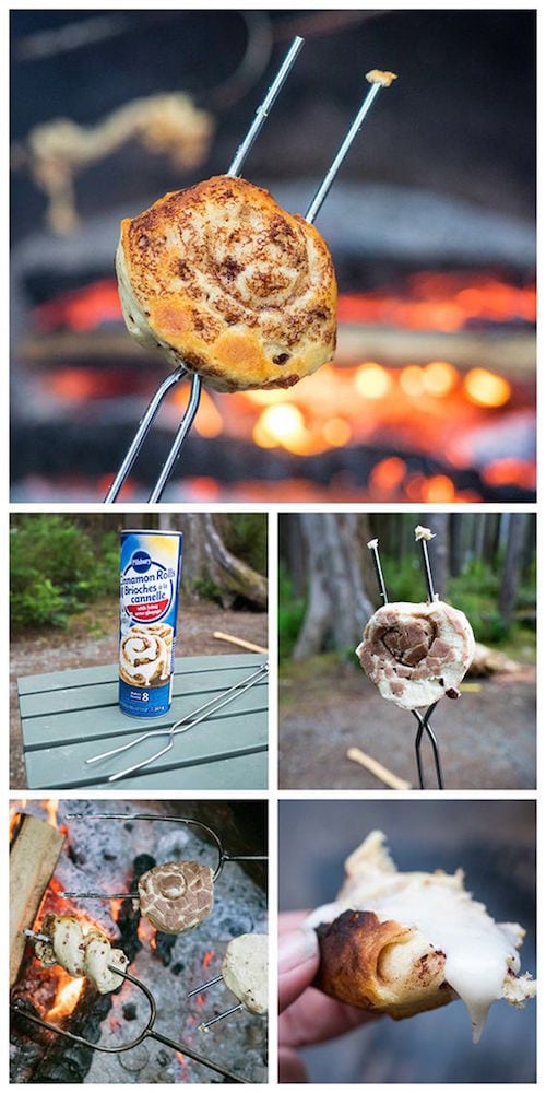 Campfire Roasted Cinnamon Rolls...these are the BEST Camping Recipes!