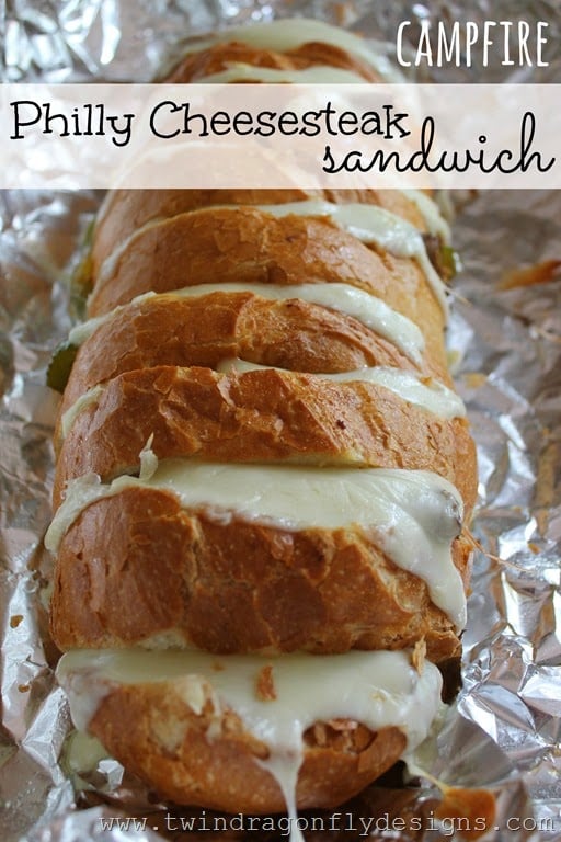 Campfire Philly Cheesesteak Sandwich...these are the BEST Camping Recipes!