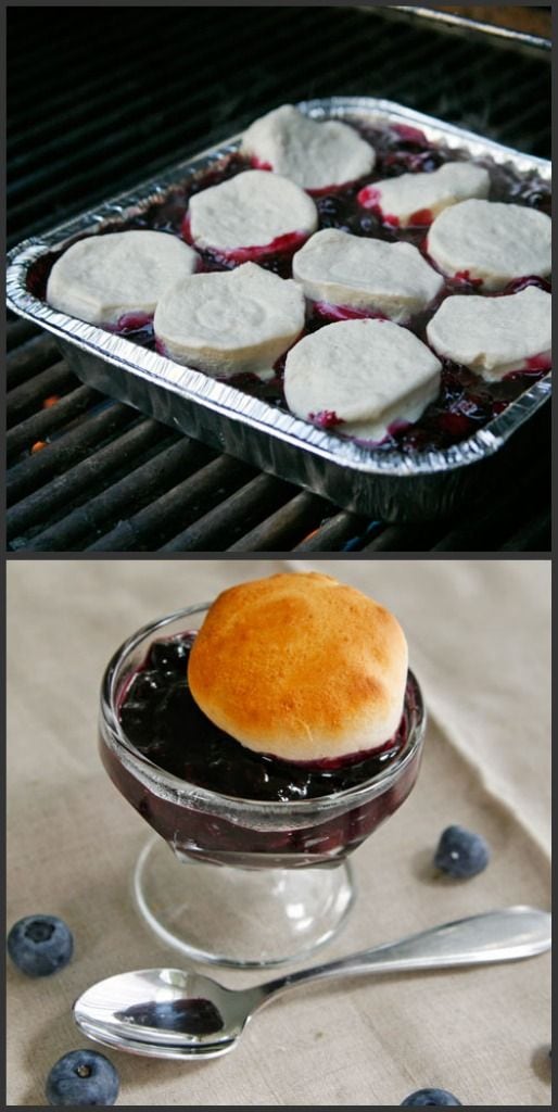 Blueberry Cobbler on the Grill...these are the BEST Camping Recipes!