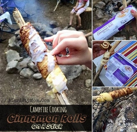 Campfire Cinnamon Rolls on a Stick...these are the BEST Camping Recipes!