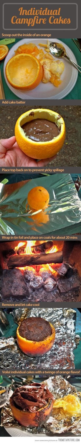 Individual Campfire Cakes...these are the BEST Camping Recipes!