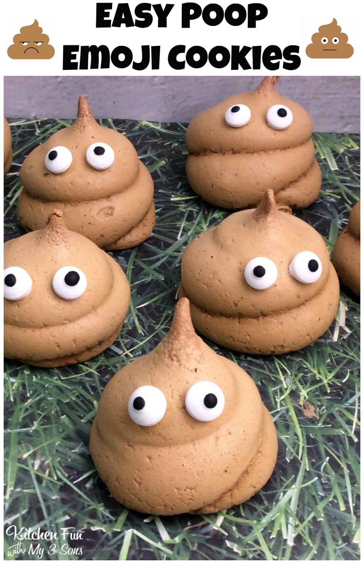 Easy Poop Emoji Cookies