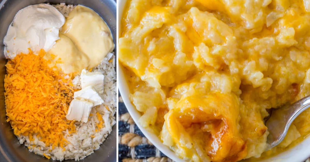 Cheesy Hashbrown Casserole (Crockpot or Oven)