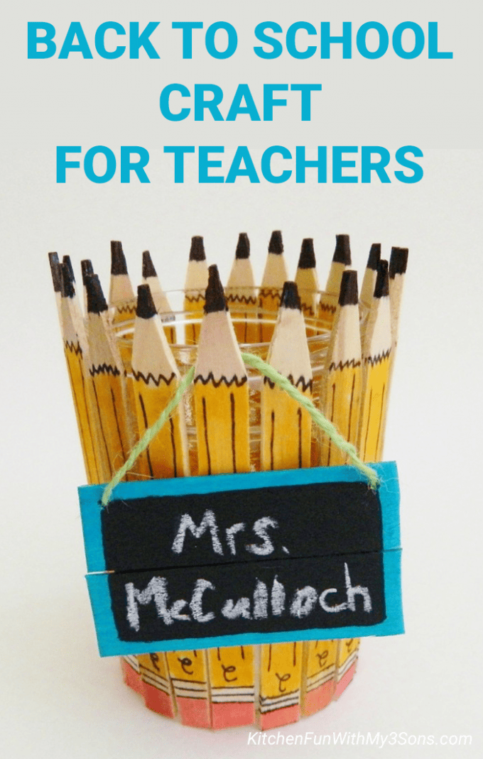 Back to School Popsicle Stick Pencil Craft for Teachers