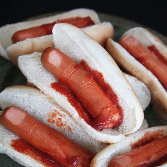 Halloween Finger Hot Dogs