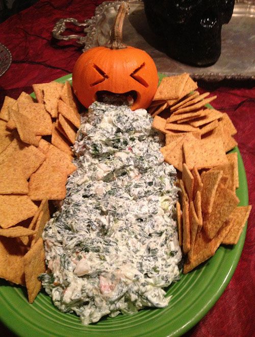 Pumpkin Vomit Dip for Halloween! ha