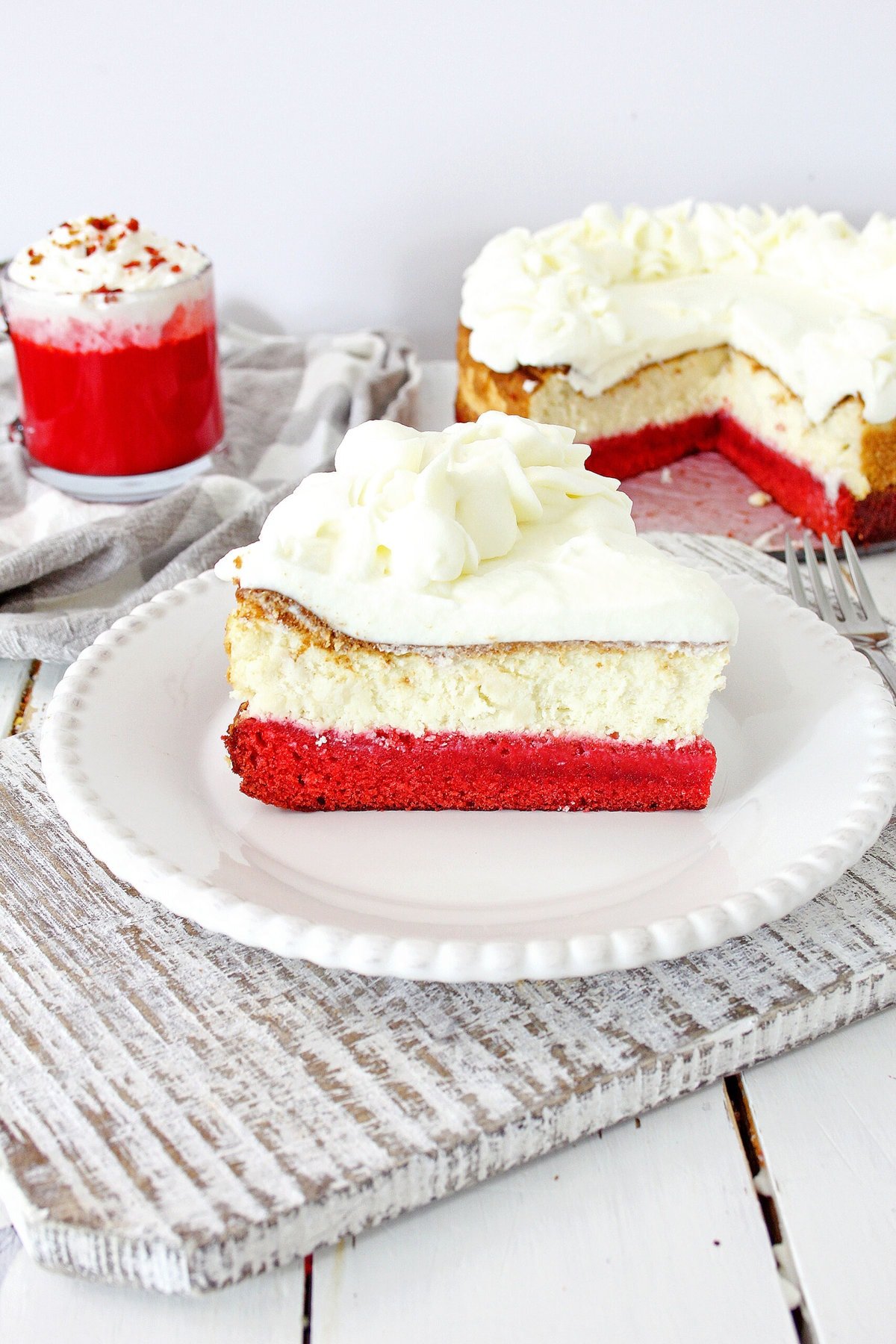 Red Velvet Cheesecake on a plate