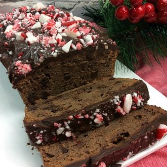 Christmas Chocolate Peppermint Loaf
