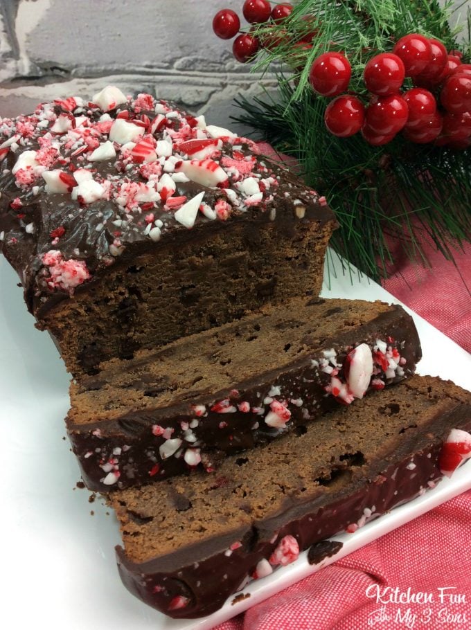 Christmas Chocolate Peppermint Loaf