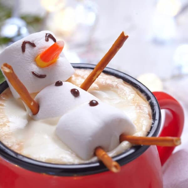 Christmas Marshmallow Snowman Hot Chocolate