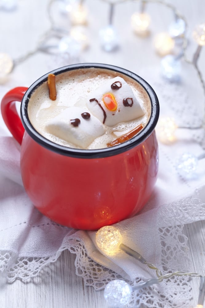 Christmas Marshmallow Snowman Hot Chocolate