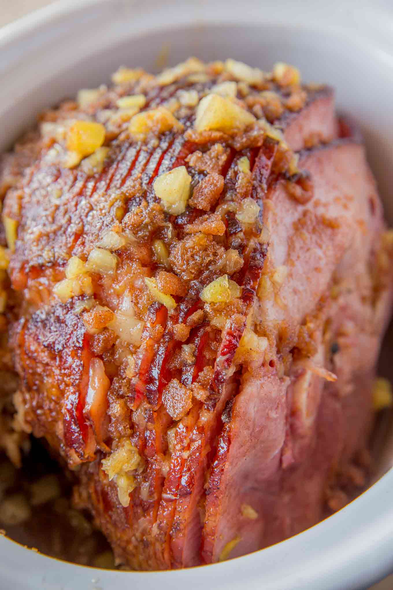 Brown Sugar Pineapple Ham (Slow Cooker) - Kitchen Fun With My 3 Sons