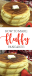 Fluffy Puffy Pancakes pinterest graphic