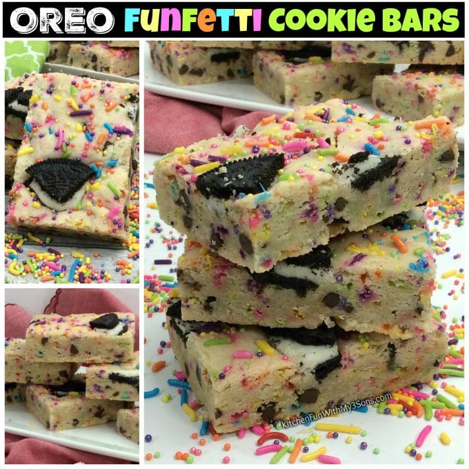 Oreo Funfetti Cookie Bars