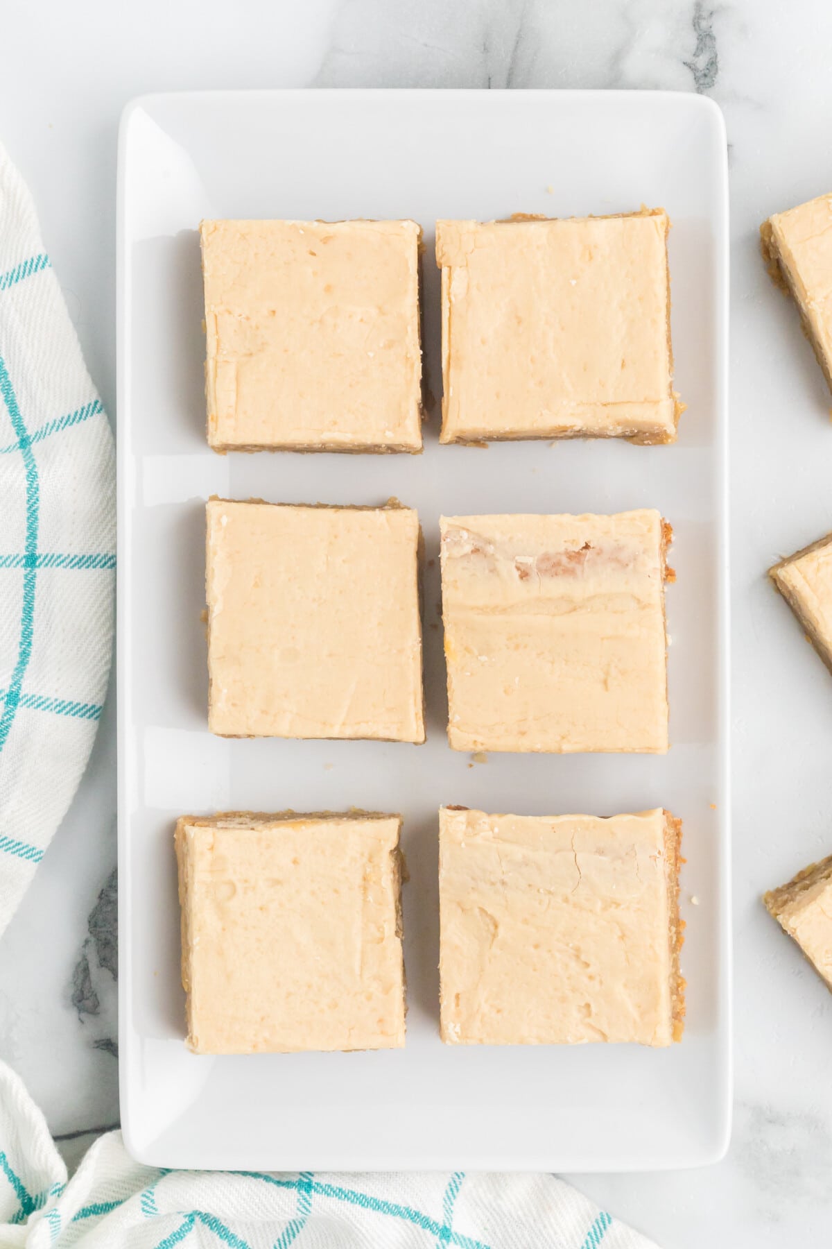 butterscotch brownies cut into squares