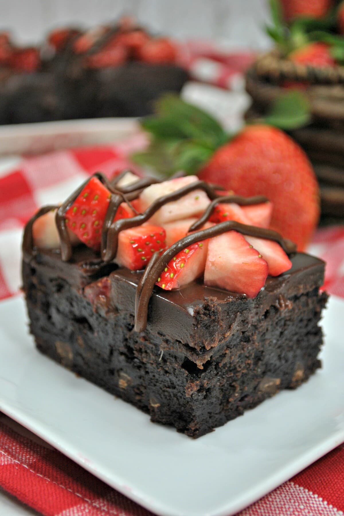 Chocolate Strawberry Brownies