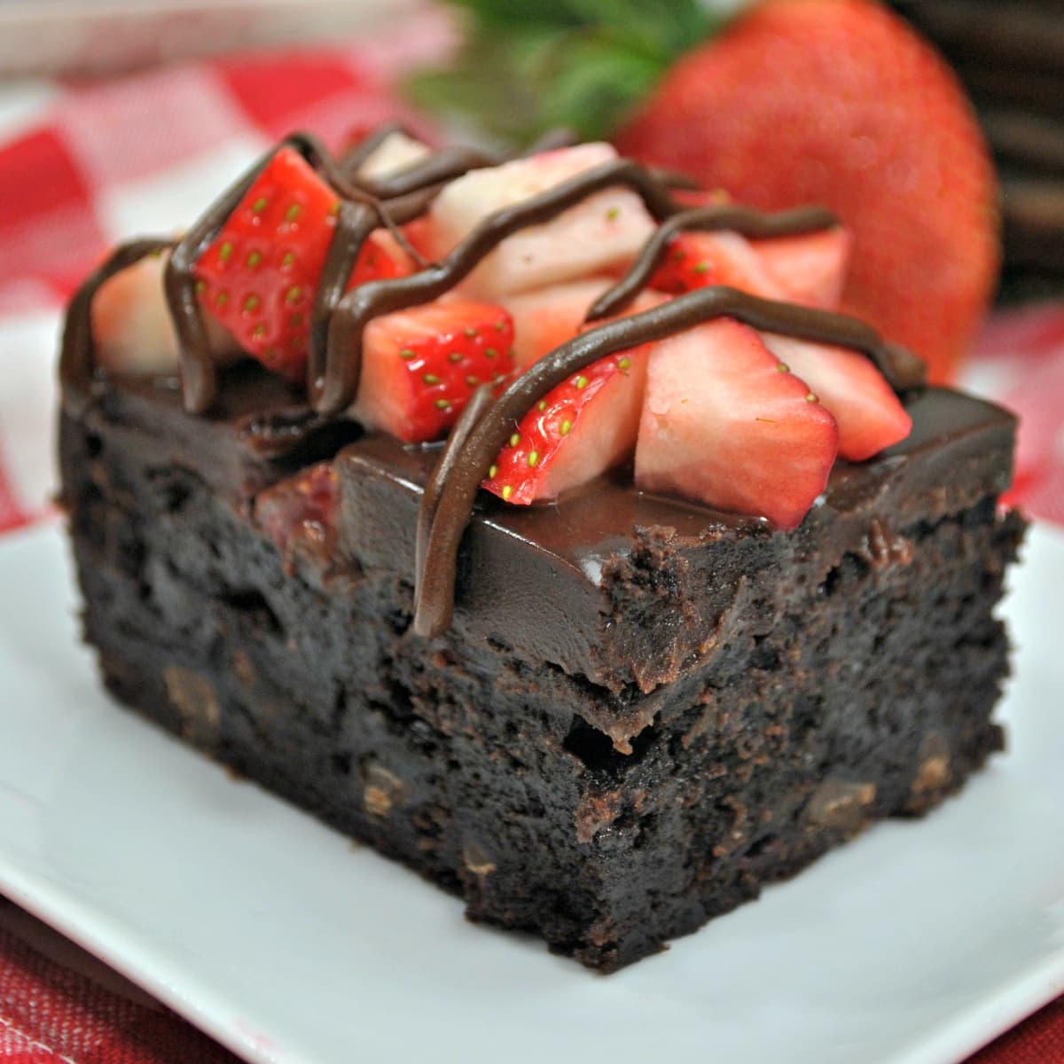 Chocolate Strawberry Brownies feature