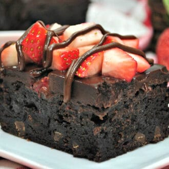 Chocolate Strawberry Brownies Feature