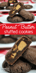 Peanut Butter Chocolate Stuffed Cookies pin