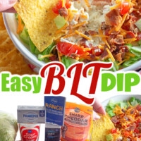 BLT Dip Recipe with a Tortilla Chip Pin