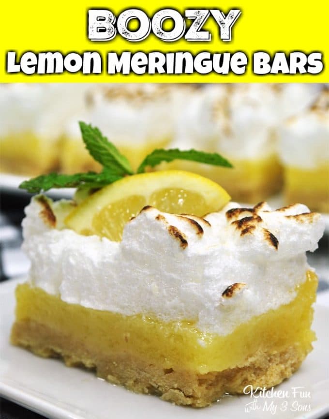 Boozy Lemon Meringue Bars