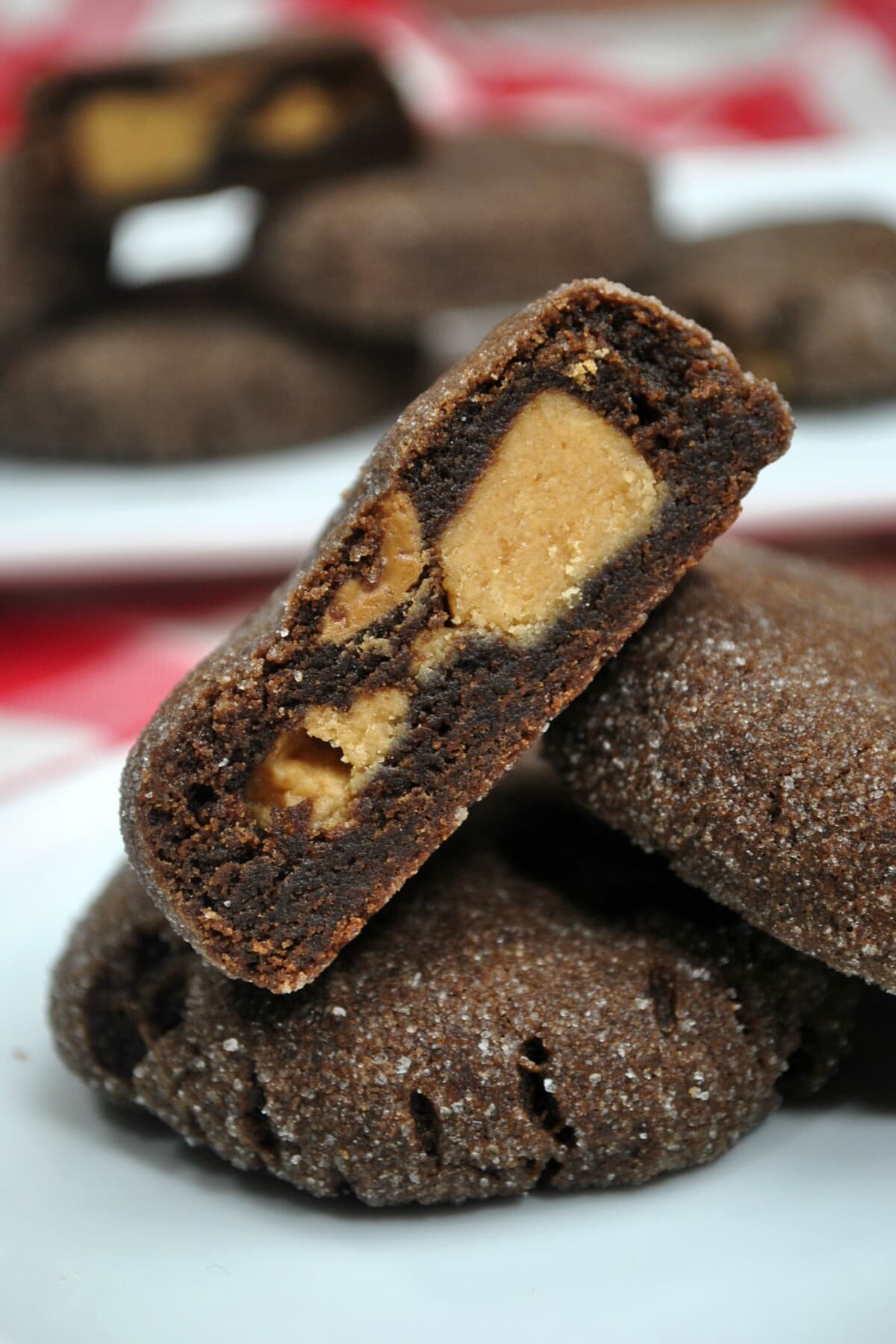 Peanut Butter Chocolate Stuffed Cookies