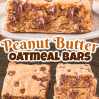 Peanut Butter Oatmeal Bars pin
