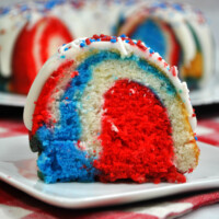 red white and blue cake feature