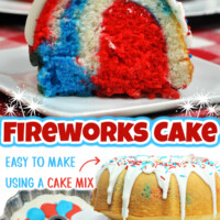 Red White and Blue Cake Pin