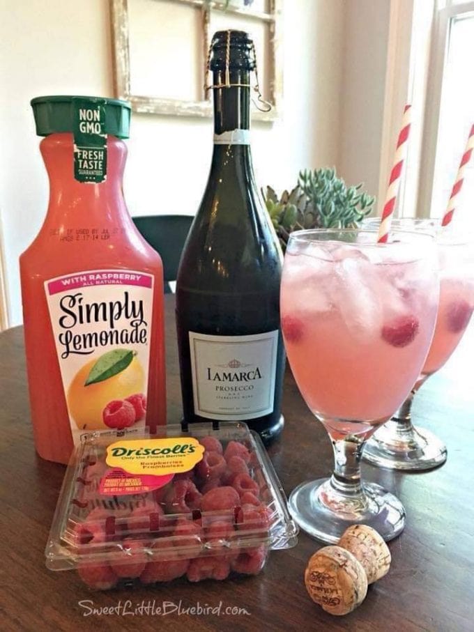 Raspberry Lemonade Cocktail Spritzer