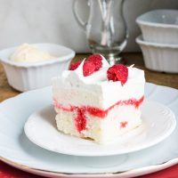 Raspberry Cheesecake Poke Cake